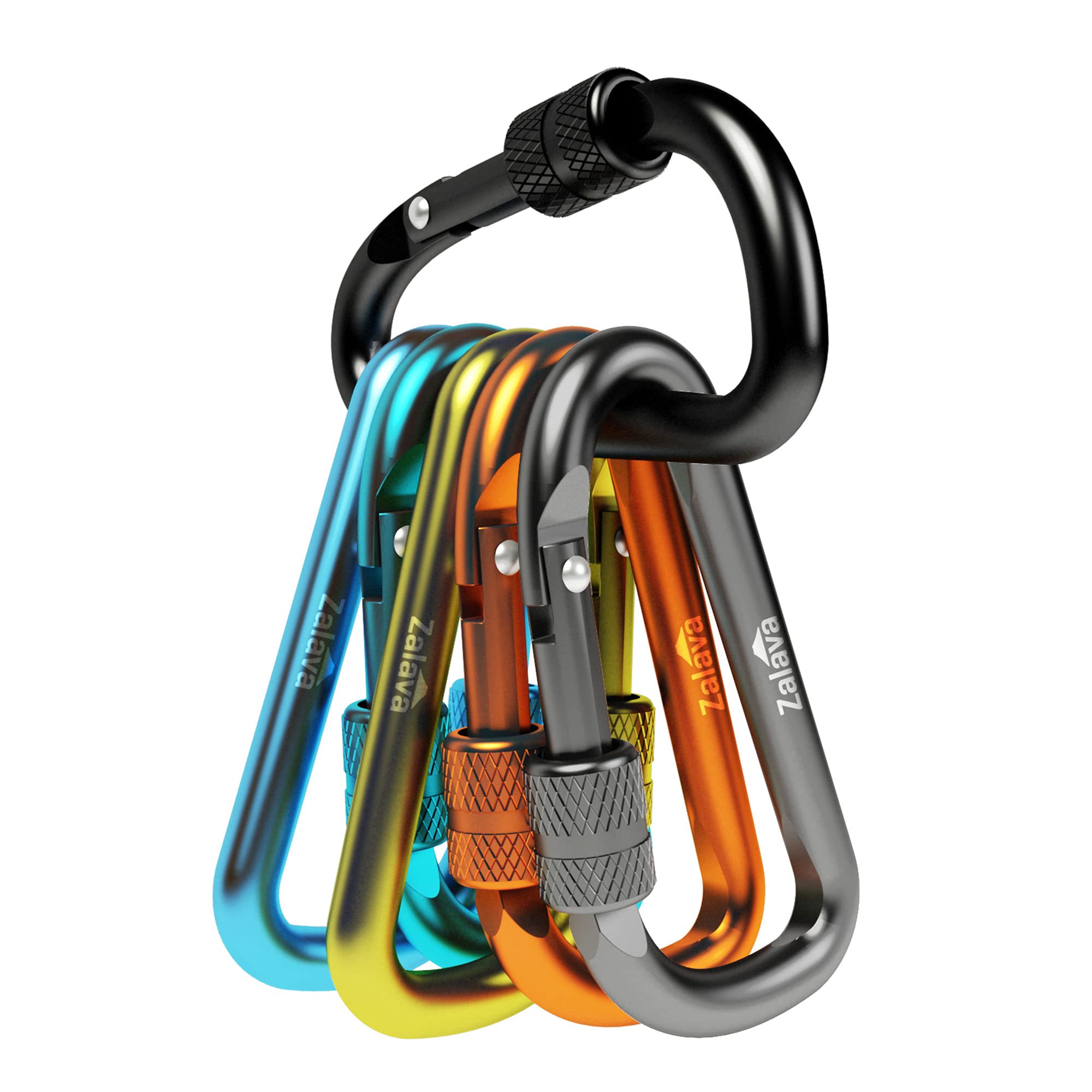 Amazon.com: Zalava 6PCS Carabiner Keychain, 2'' Aluminum D-Ring